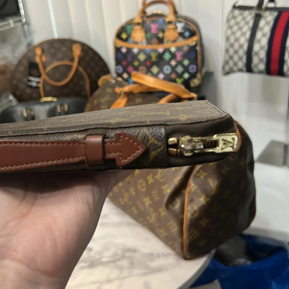 Louis Vuitton Brown Monogram Canvas Hand Pouch